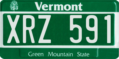 VT license plate XRZ591