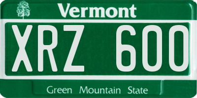 VT license plate XRZ600