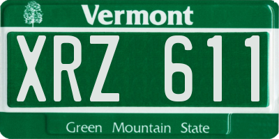 VT license plate XRZ611
