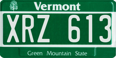 VT license plate XRZ613