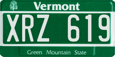 VT license plate XRZ619