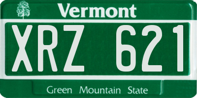 VT license plate XRZ621