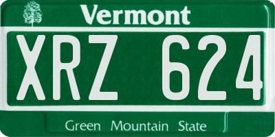 VT license plate XRZ624