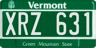 VT license plate XRZ631