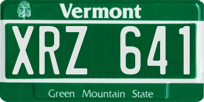VT license plate XRZ641