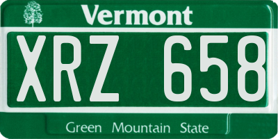 VT license plate XRZ658