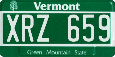 VT license plate XRZ659