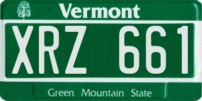 VT license plate XRZ661