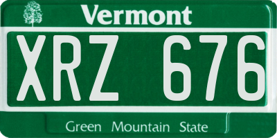 VT license plate XRZ676