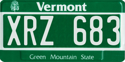 VT license plate XRZ683