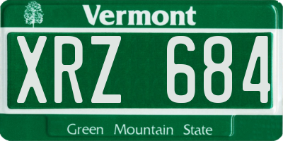 VT license plate XRZ684