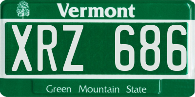 VT license plate XRZ686