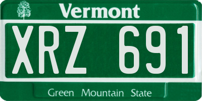 VT license plate XRZ691
