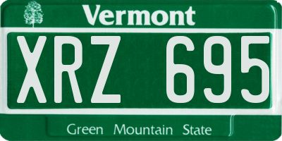 VT license plate XRZ695