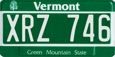 VT license plate XRZ746