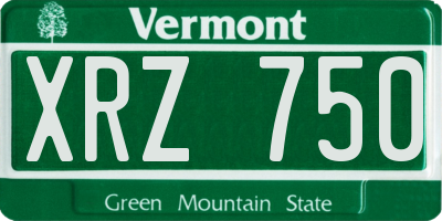 VT license plate XRZ750