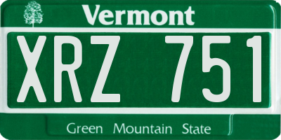 VT license plate XRZ751