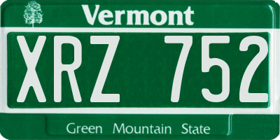 VT license plate XRZ752