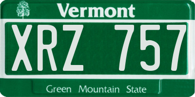 VT license plate XRZ757