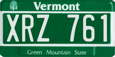VT license plate XRZ761
