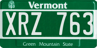VT license plate XRZ763