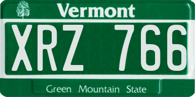 VT license plate XRZ766