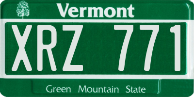 VT license plate XRZ771