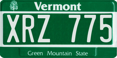 VT license plate XRZ775
