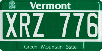 VT license plate XRZ776