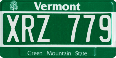 VT license plate XRZ779