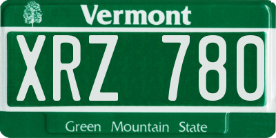 VT license plate XRZ780