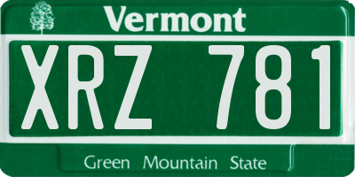 VT license plate XRZ781
