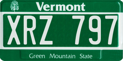 VT license plate XRZ797
