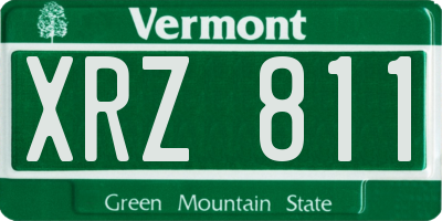 VT license plate XRZ811