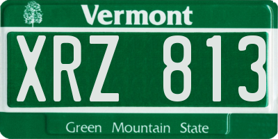 VT license plate XRZ813