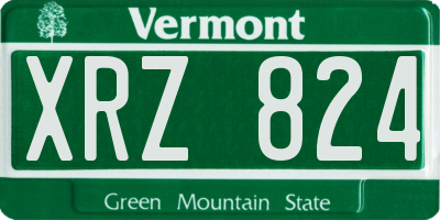 VT license plate XRZ824