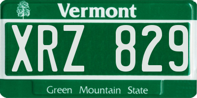 VT license plate XRZ829