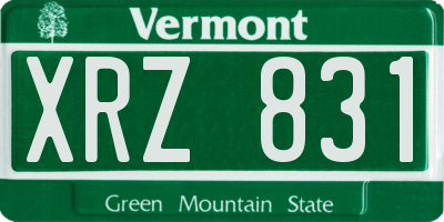 VT license plate XRZ831