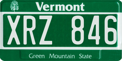 VT license plate XRZ846