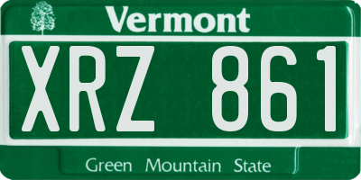 VT license plate XRZ861