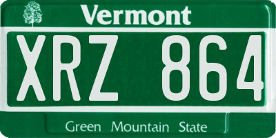 VT license plate XRZ864