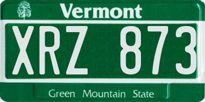 VT license plate XRZ873