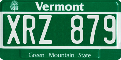 VT license plate XRZ879