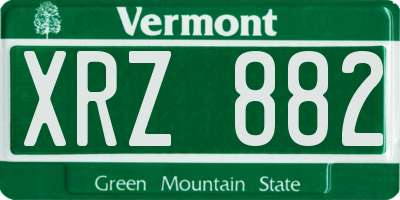 VT license plate XRZ882