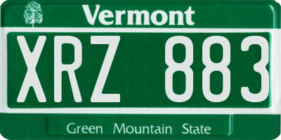 VT license plate XRZ883