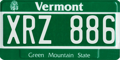 VT license plate XRZ886