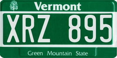 VT license plate XRZ895