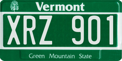 VT license plate XRZ901