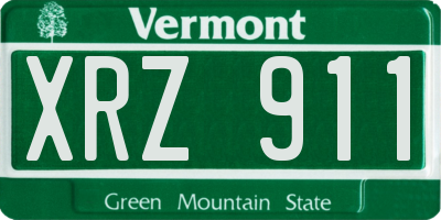 VT license plate XRZ911