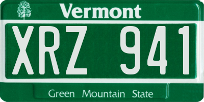 VT license plate XRZ941